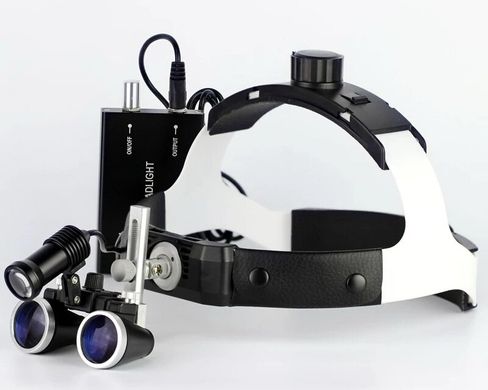 Helmet Karl Richter binoculars with dual lens lighting